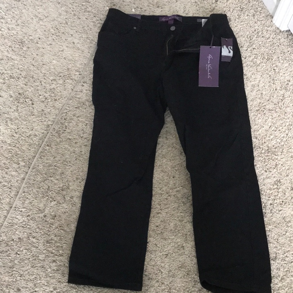 Black Straight-Leg Jeans